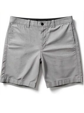 J Crew Gray Chino Shorts Flat Front Cotton Casual Mens Size 34
